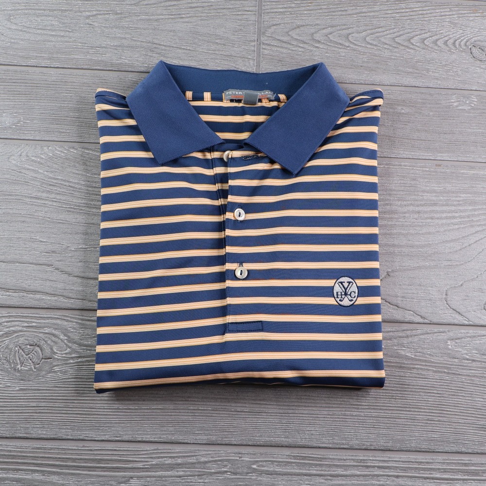 Peter Millar Summer Comfort Yeaman's Hall Club Polo Men's L Golf Shirt